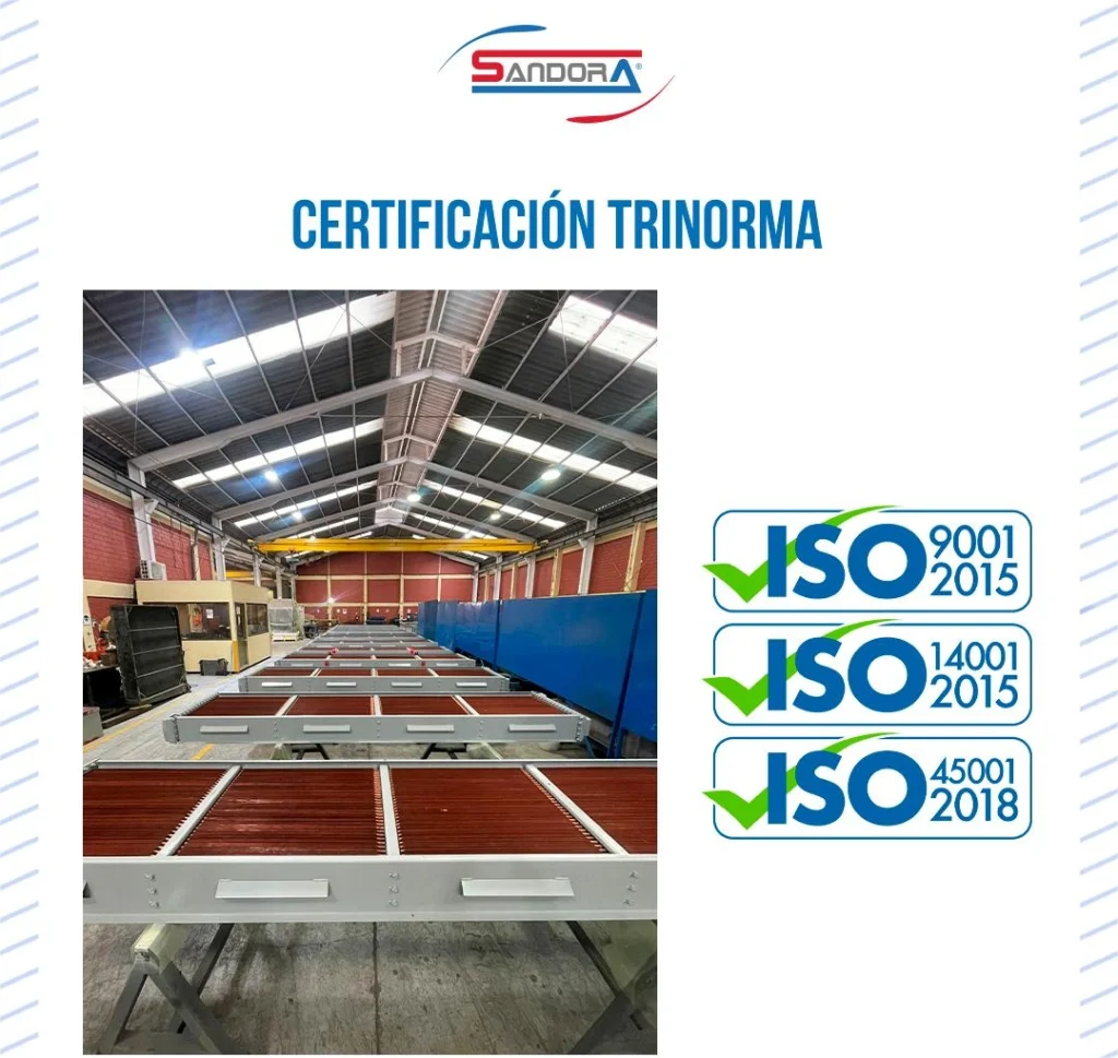 ISO Trinorma integra a ISO 9001, ISO 14001 e ISO 45001.