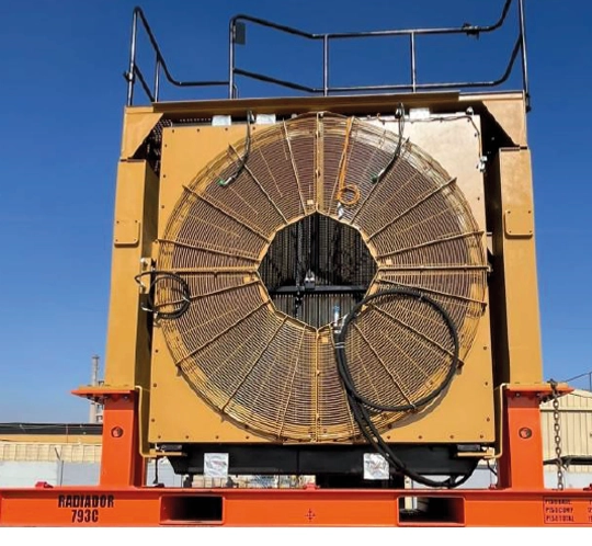 En SANDORA gestionamos la reparación estructural de radiadores mineros para maximizar su durabilidad.
